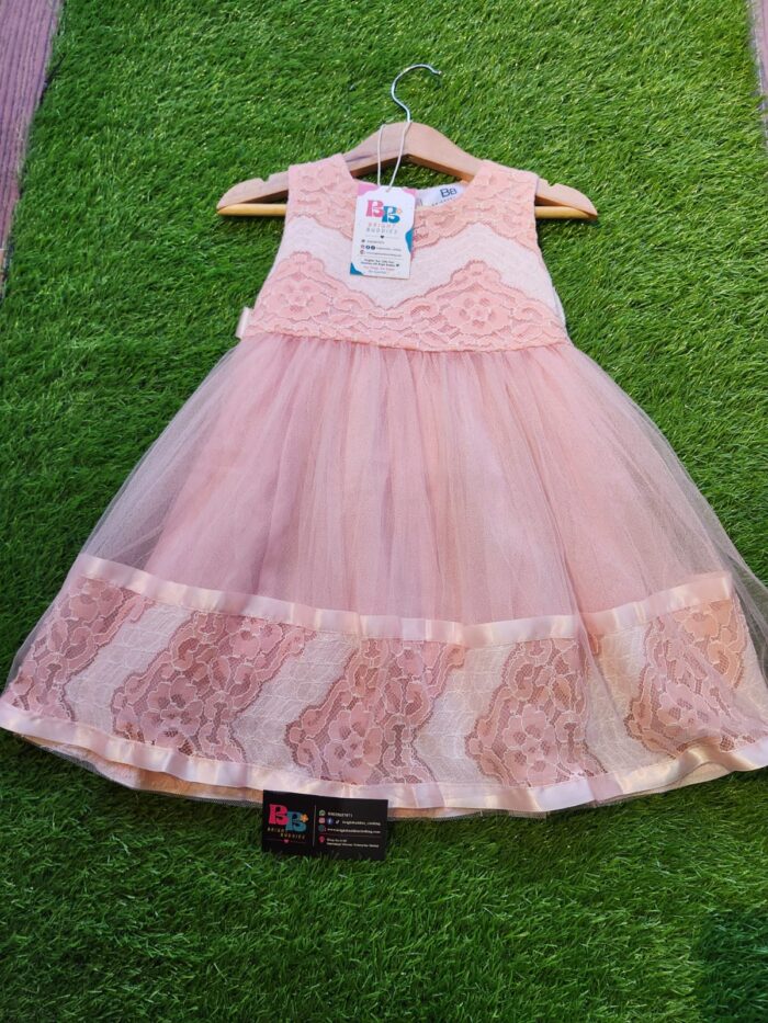 Peach Lace & Tulle Princess Frock