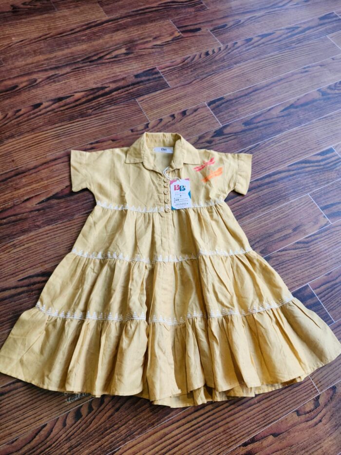 Sky Blue Cherry Print Ruffle Dress